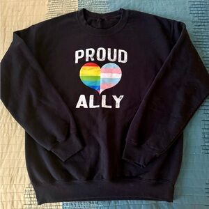Proud Ally Crewneck Sweatshirt ❤️🧡💛💚💙💜🩷🩵